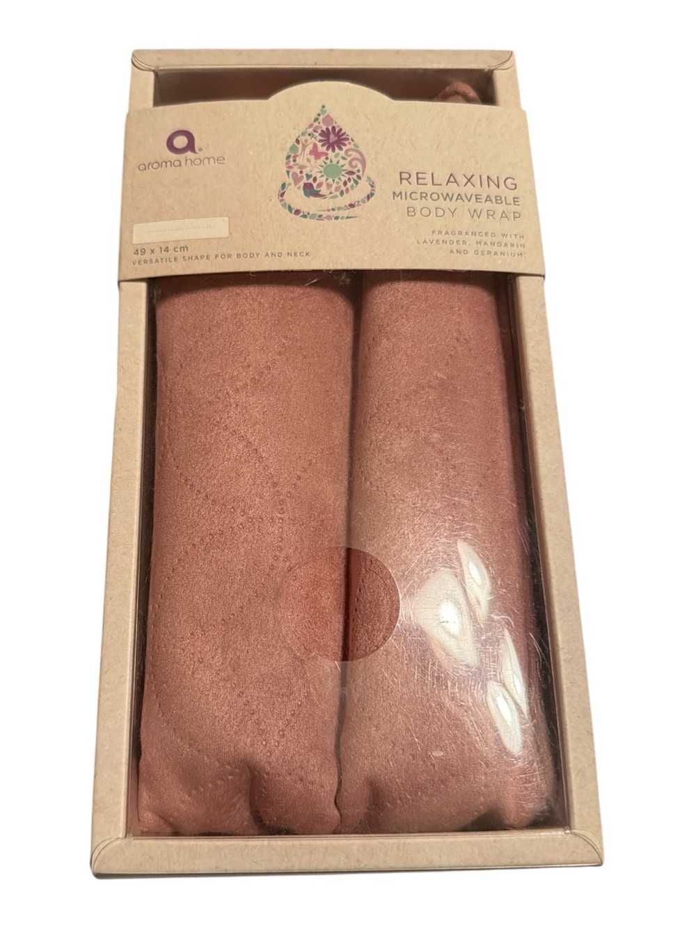Aroma Home Microwaveable Body Wrap - Rose Brown Plush Heat Pack